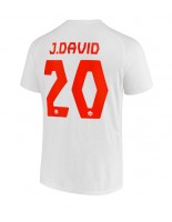 Kanada Jonathan David #20 Vieraspaita MM-kisat 2022 Lyhythihainen